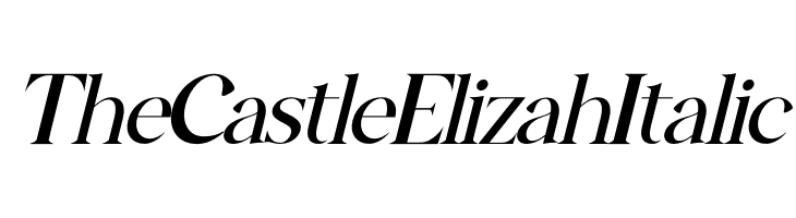 The Castle Elizah Italic  नि: शुल्क फ़ॉन्ट्स डाउनलोड