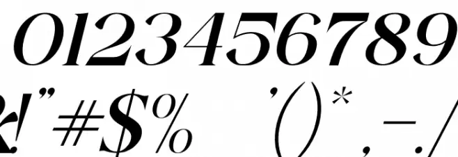 The Castle Elizah Italic Font OTHER CHARS