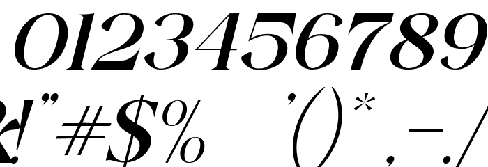 The Castle Elizah Italic Font OTHER CHARS