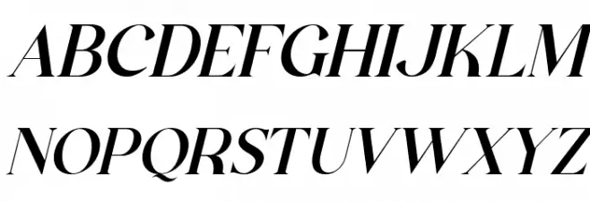 The Castle Elizah Italic フォント 大文字