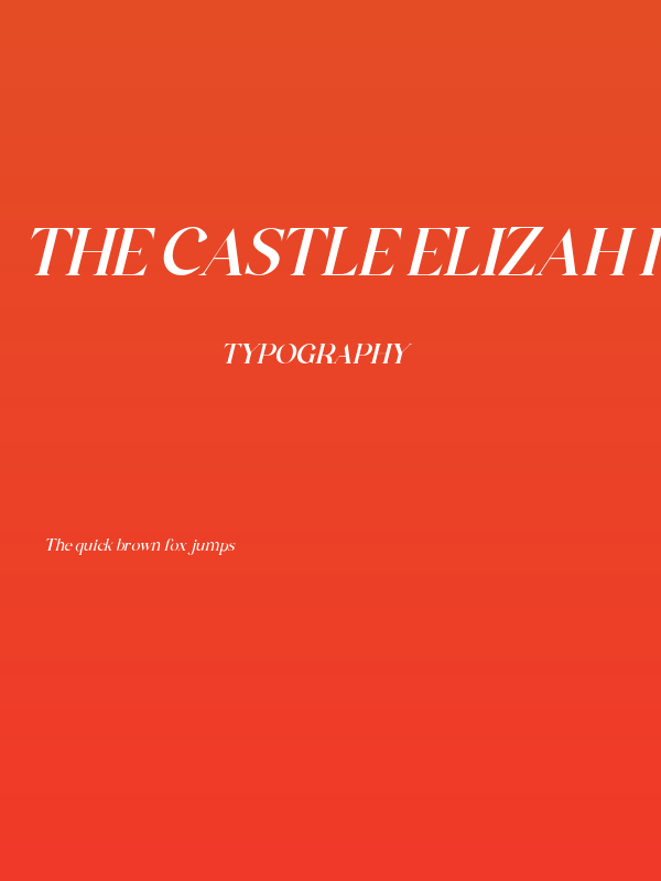 The Castle Elizah Italic Poster