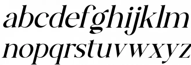 The Castle Elizah Italic خط أحرف صغيرة