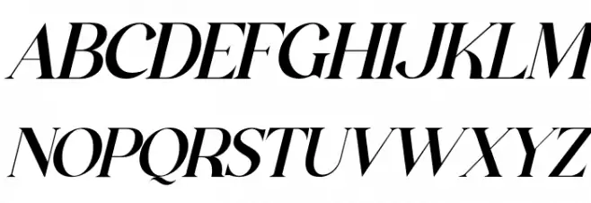 The Castle Elizah Italic 字体 大写