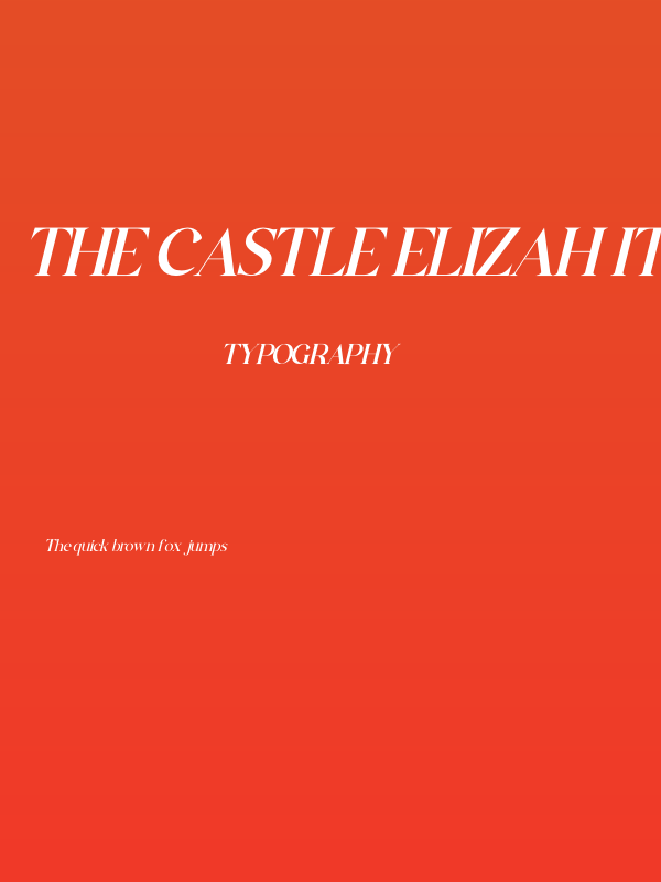 The Castle Elizah Italic Poster