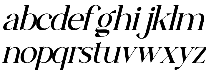 The Castle Elizah Italic Font LOWERCASE