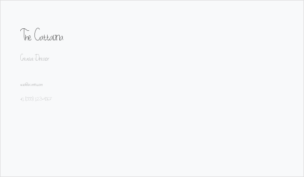 The Cattalina Business Card