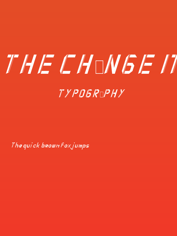 The Change Italic Poster