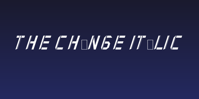 The Change Italic Social Header