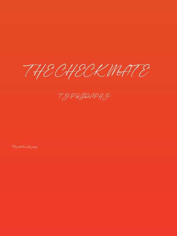 The Checkmate Poster