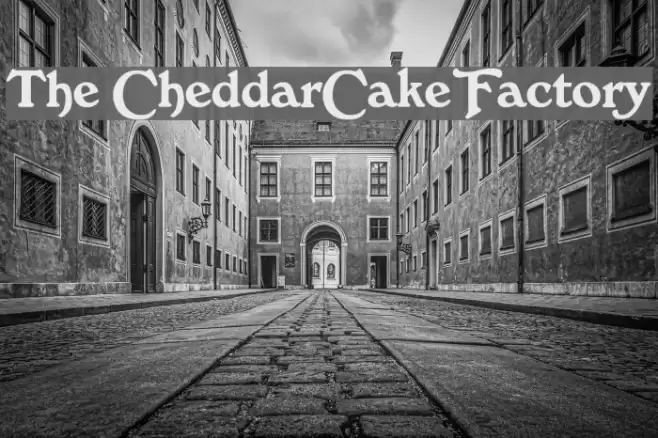 The CheddarCake Factory Font examples