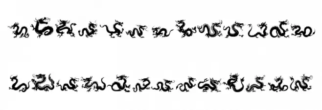 The Chinese Dragon of South ST Font Litere mari