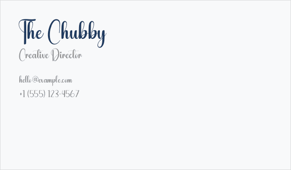 The Chubby Business Card