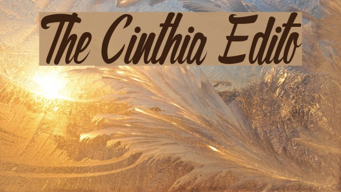 The Cinthia Edito Font examples