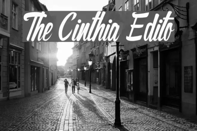 The Cinthia Edito Шрифта examples