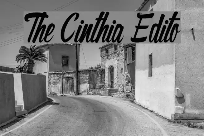 The Cinthia Edito Шрифта examples