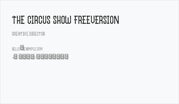 The Circus Show FreeVersion Business Card