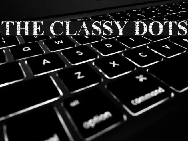 The Classy Dots Font examples