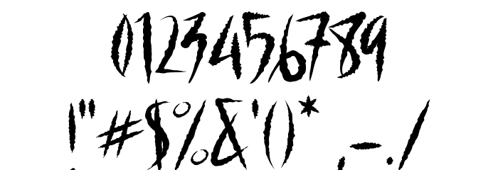 The Claws Font OTHER CHARS