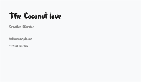 The Coconut love Business Card