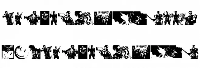 The Comedian Dingbats Schriftart Groß