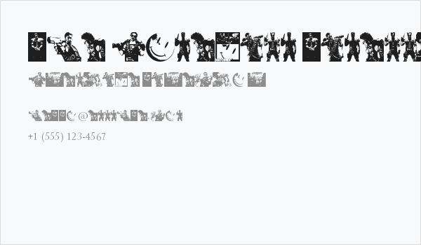 The Comedian Dingbats Business Card