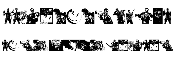 The Comedian Dingbats Font LOWERCASE
