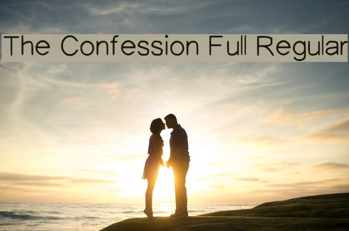 The Confession Full Regular Font examples