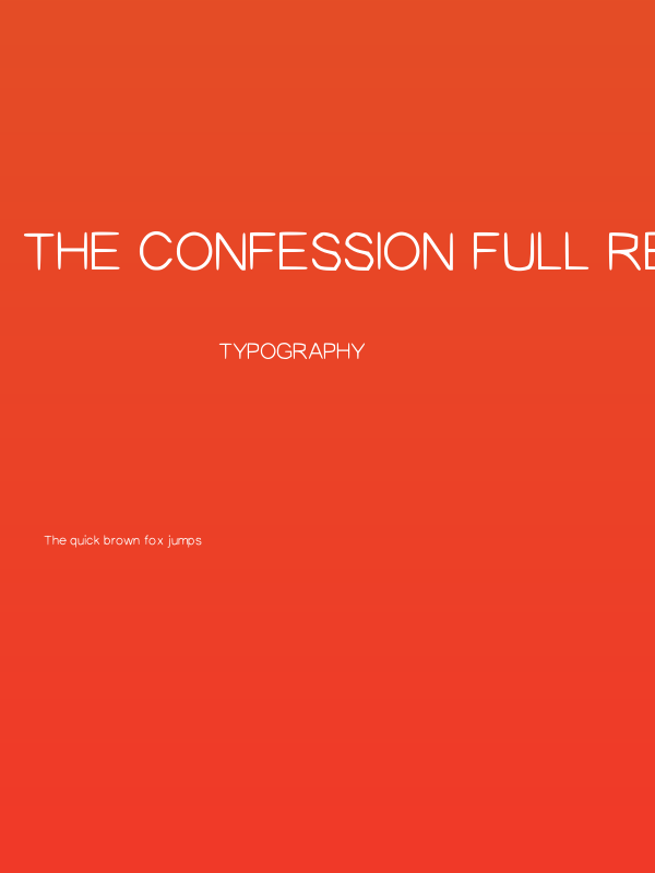 The Confession Full Regular Poster