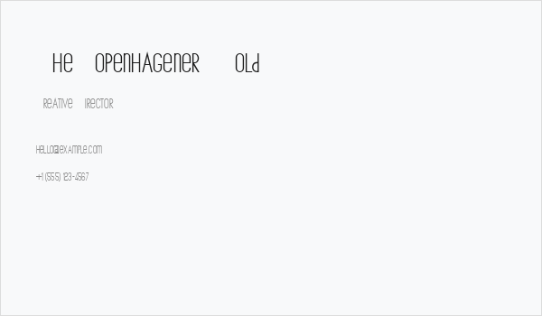 The Copenhagener Bold Business Card