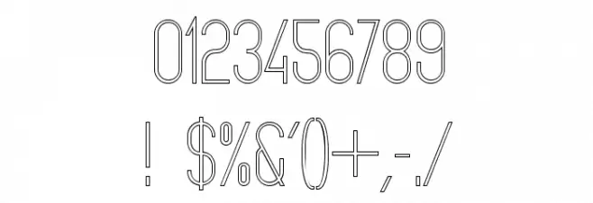 The Copenhagener Outline Font OTHER CHARS