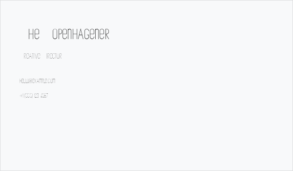 The Copenhagener Business Card