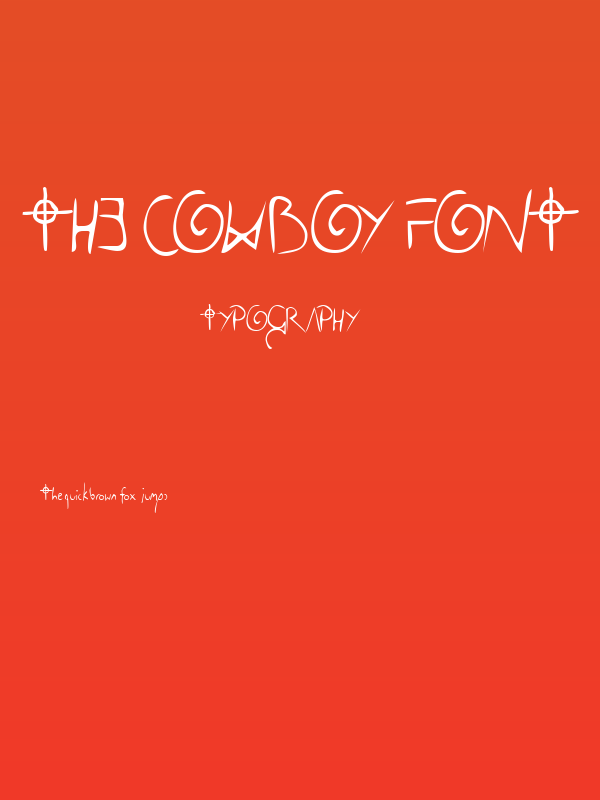 The Cowboy Font Poster