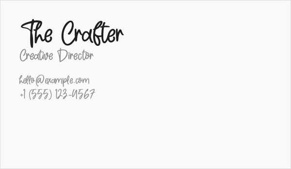 The Crafter Business Card