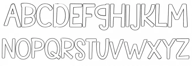 The Crafty ! Outline Polices MAJUSCULES