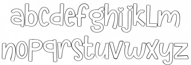 The Crafty ! Outline Fuentes MINÚSCULAS