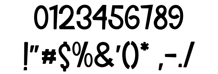 The Crafty ! Regular Font OTHER CHARS