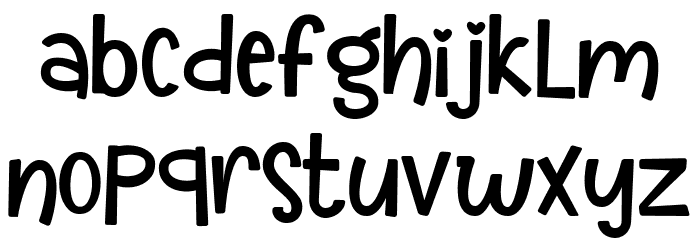 The Crafty ! Regular Font LOWERCASE