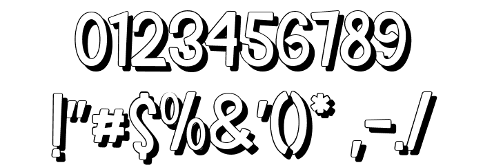 The Crafty ! Shadow Font OTHER CHARS