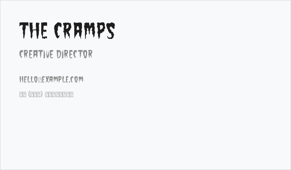 The Cramps Business Card
