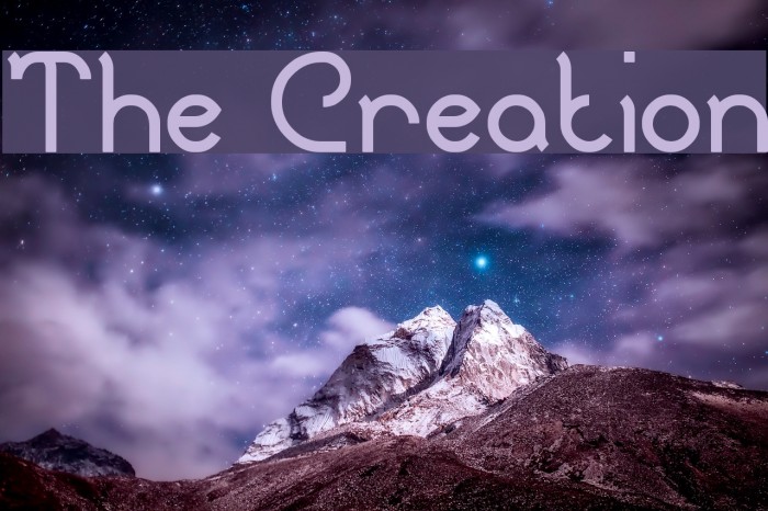 The Creation Fonte examples