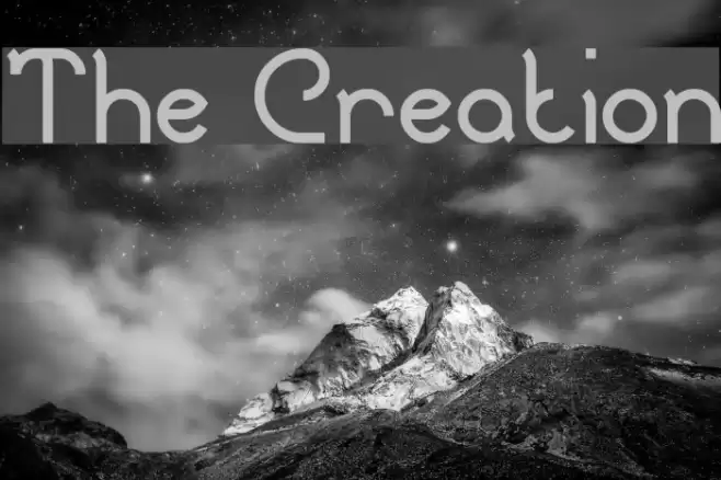 The Creation Fonte examples