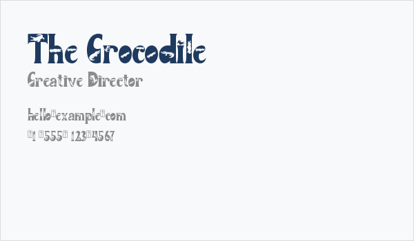 The Crocodile Business Card