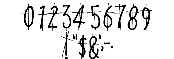 The Crosses We Bear Regular Font OTHER CHARS