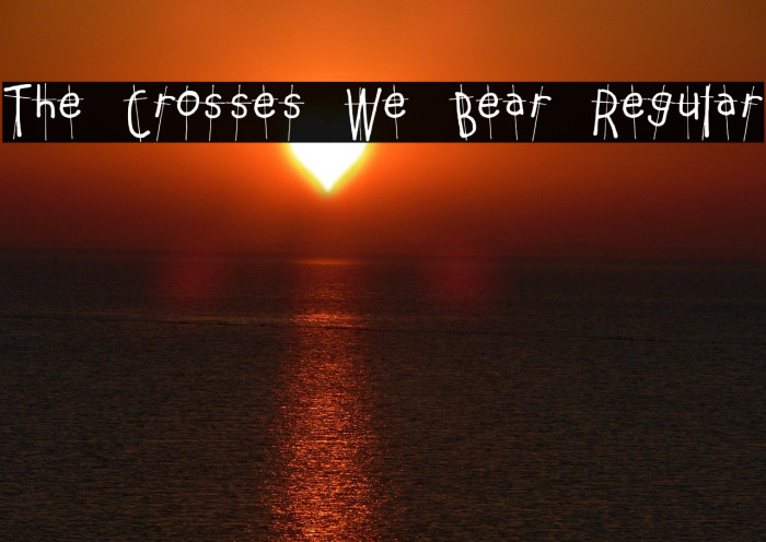 The Crosses We Bear Regular Font examples