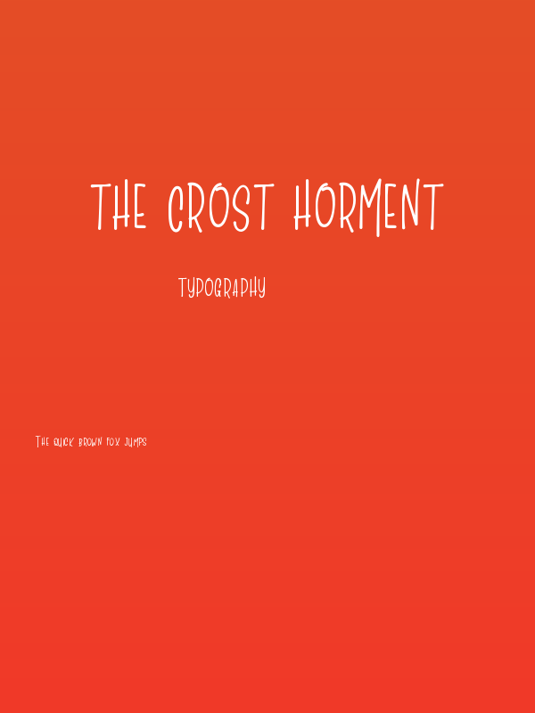 The Crost HorMenT Poster