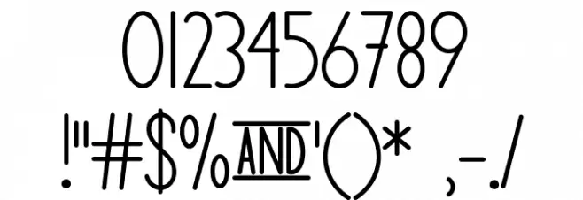 The Curious Cat Font OTHER CHARS