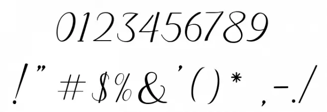 The Dance Signature Font OTHER CHARS