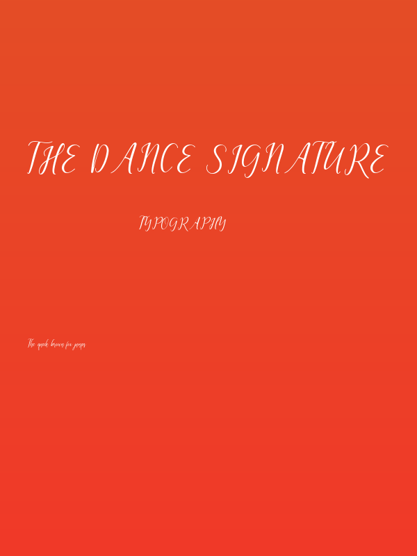 The Dance Signature Poster