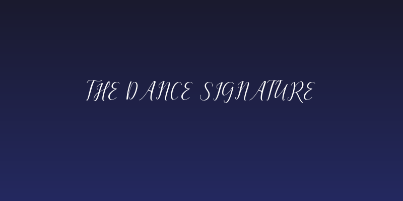 The Dance Signature Social Header