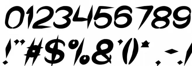 The Dark Knight Bold Italic Font OTHER CHARS